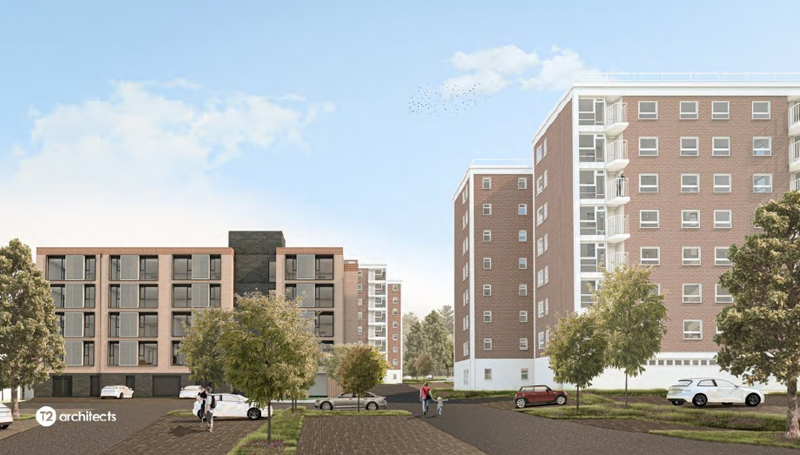 Winnall Flats Block B - CGI